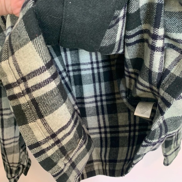 Christopher & Banks Jacket Long Sleeve Wool Blend Button-front Plaid Gre… - Picture 7 of 15